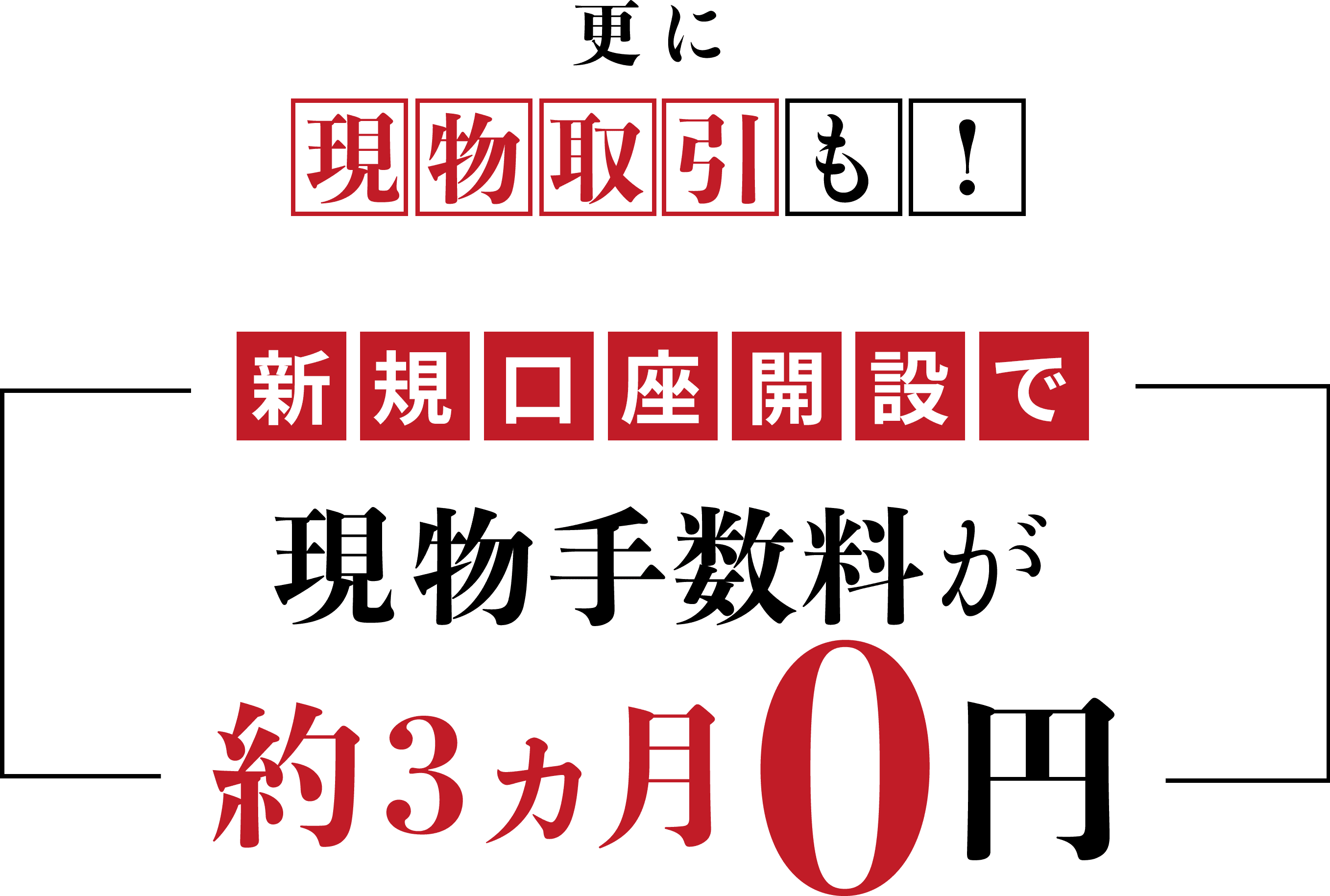 更に現物取引も!新規口座開設で現物手数料が約3ヵ月0円